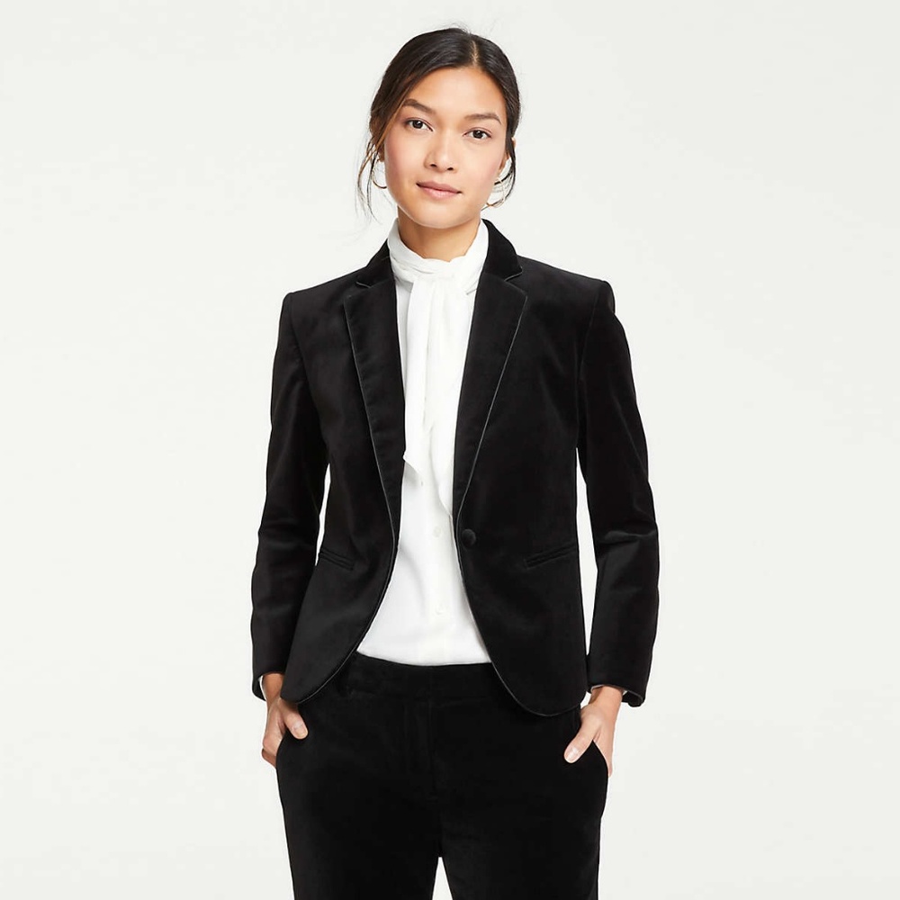 NWT Ann Taylor Petite Velvet Blazer 8P